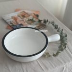 تابه سفید گرد تک دسته