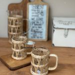 لیوان شیشه ای حصیری