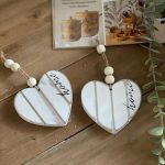 آویز قلب شیار دار مهره