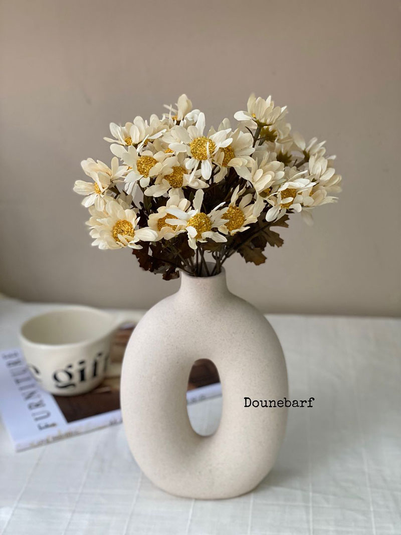 گلدان بیضی مات