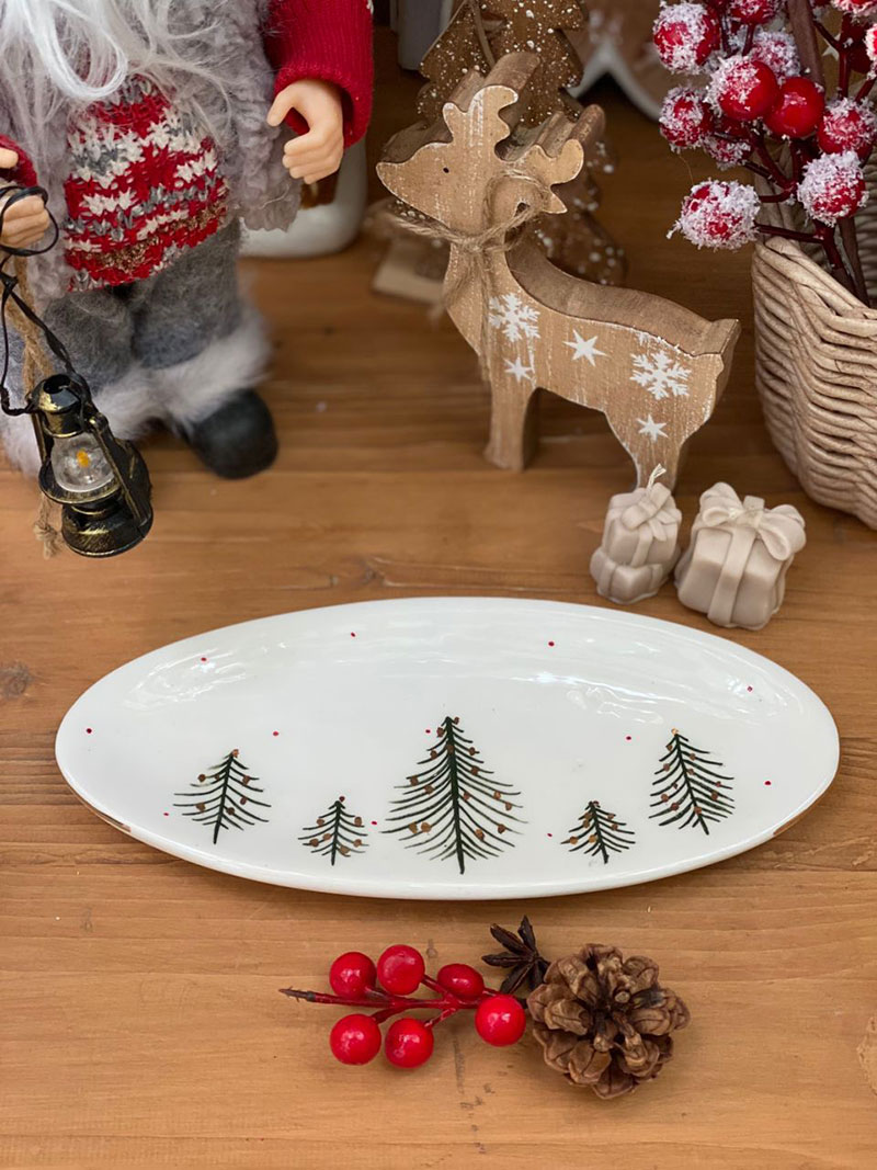 ظرف بیضی کوچک کاج