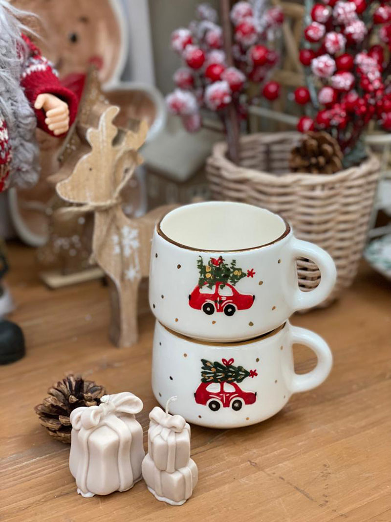 فنجون ماشین کریسمسی