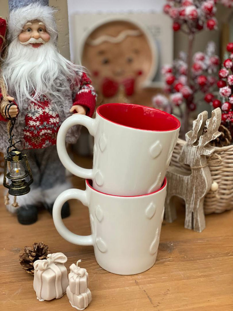 ماگ سفید قرمز