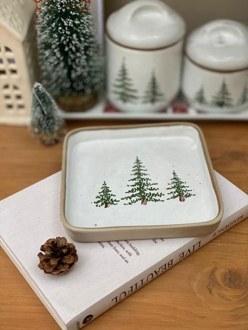 بشقاب مربع لبه دار استونور