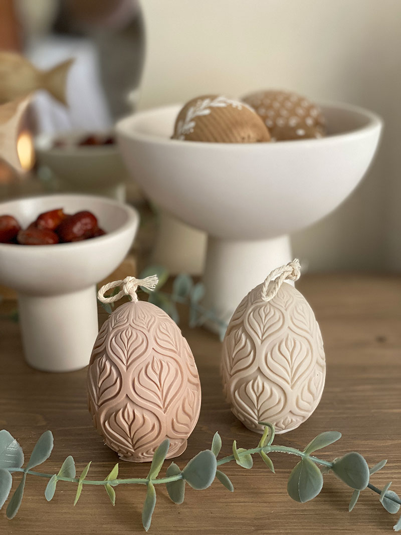 شمع تخم مرغی نیلوفرآبی