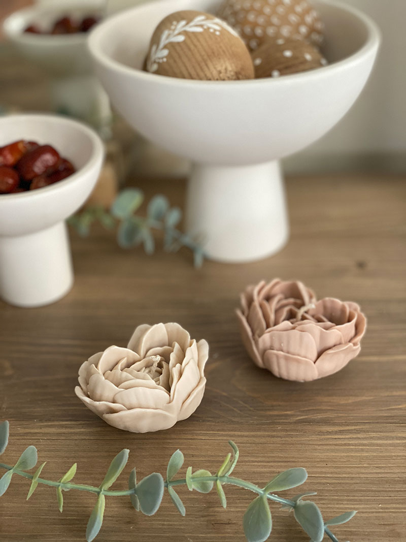 شمع گل قلبی