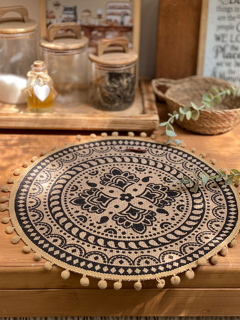زیربشقابی گرد کنفی